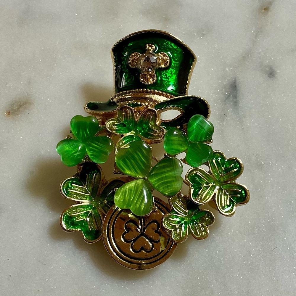 St. Patrick’s Day Clover Broach Pin